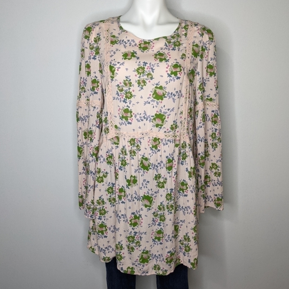 Matilda Jane Like A Lady pink floral tunic M
